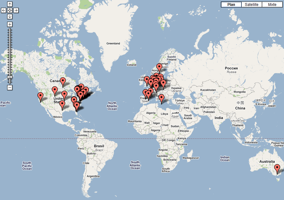 world map - dead drops