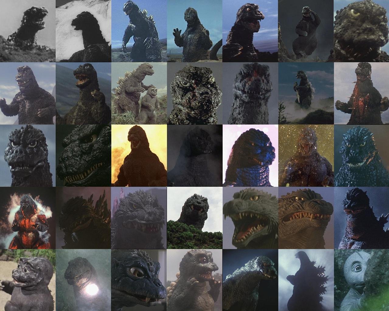 Godzilla_1954-2014_incarnations